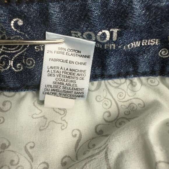 Express Jeans Womens Sz 10 Long Stella Boot Cut Low Rise Slim Fit Stretch Denim - Picture 7 of 11